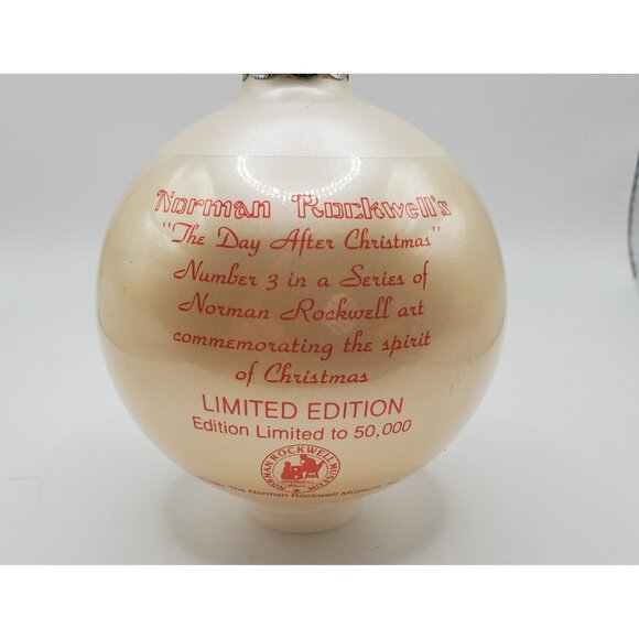 Norman Rockwell “The Day After Christmas” Ltd Edition Tree Ornament Ball ‘81 VTG - Picture 4 of 5